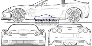 콜벳 외관삼면도